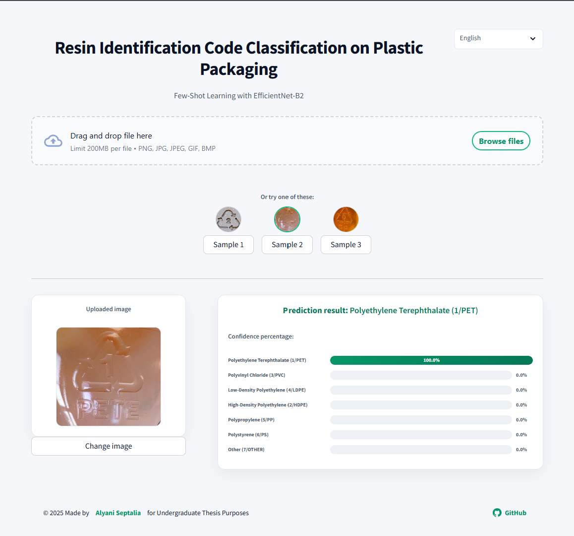 Resin Identification Code Classifier